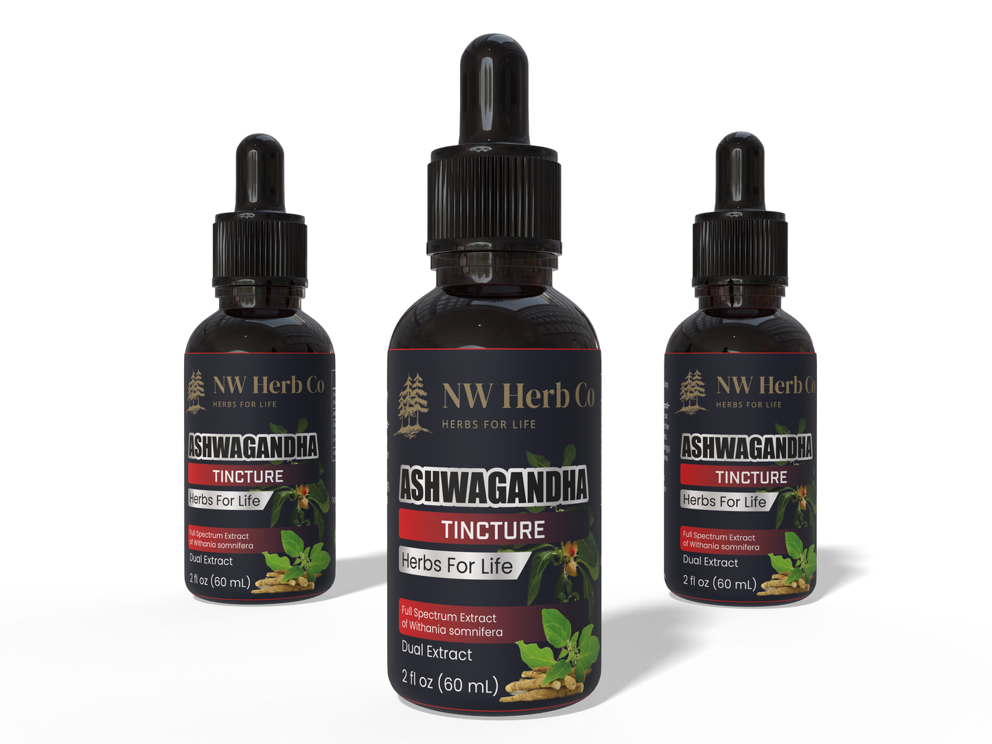 NW Herb Co. Premium Ashwagandha Tincture: Bioavailable Adaptogen for Stress Relief, Energy & Immunity