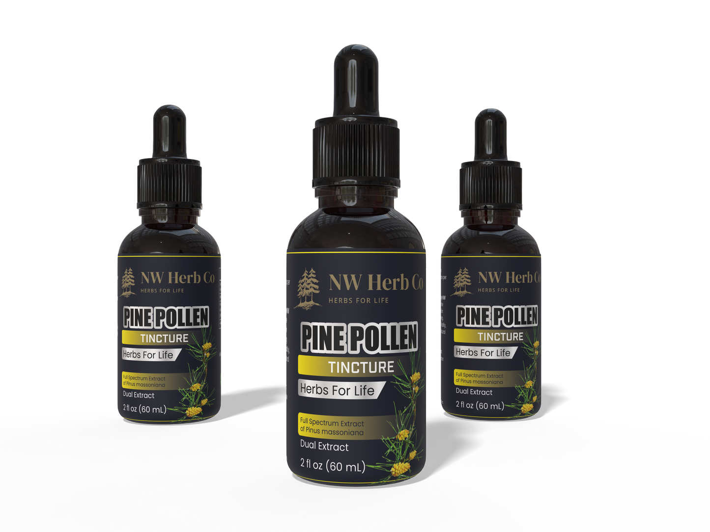 NW Herb Co. Pine Pollen Tincture: Potent Energy & Vitality Elixir