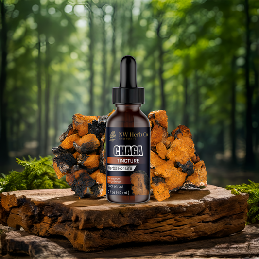 NW Herb Co. Premium Chaga Mushroom Tincture: Wild-Harvested Immunity Elixir for Vitality & Detoxification