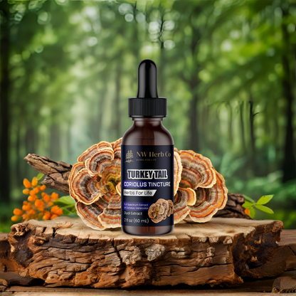 NW Herb Co. Turkey Tail Tincture: Organic, Immune-Boosting Elixir for Holistic Wellness