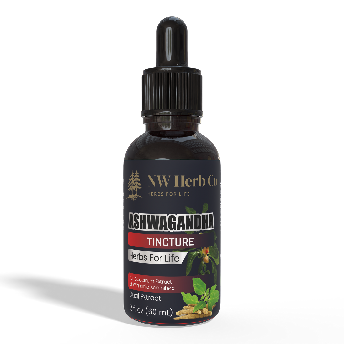 NW Herb Co. Premium Ashwagandha Tincture: Bioavailable Adaptogen for Stress Relief, Energy & Immunity