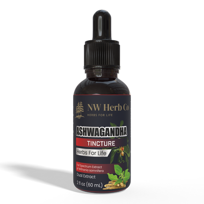 NW Herb Co. Premium Ashwagandha Tincture: Bioavailable Adaptogen for Stress Relief, Energy & Immunity