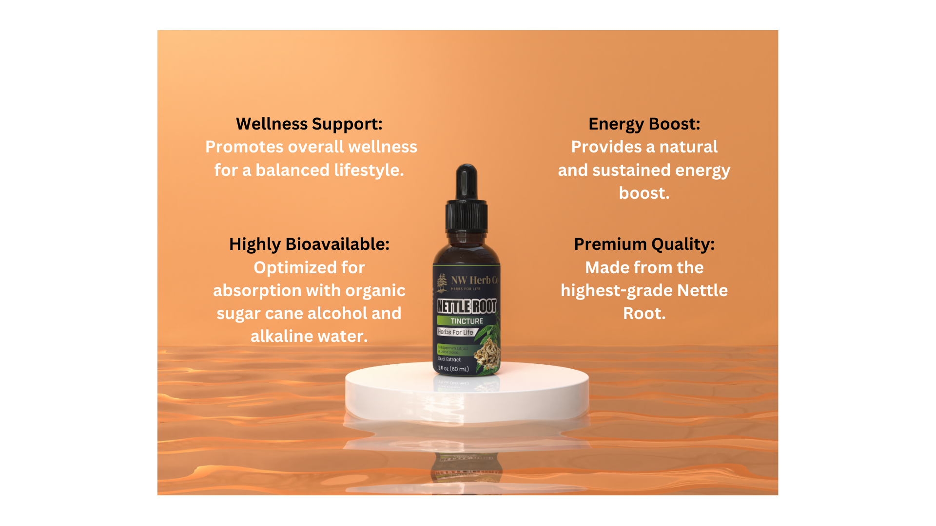 NW Herb Co. Nettle Root Tincture: Health & Vitality Elixir