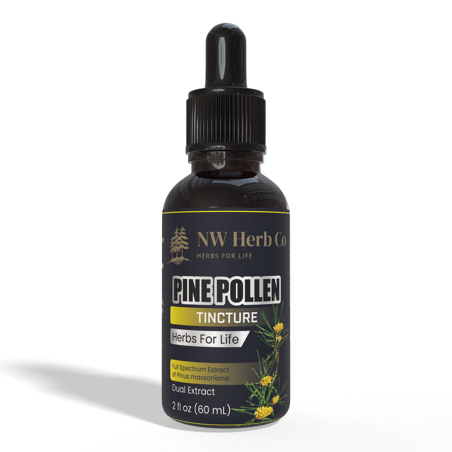 NW Herb Co. Pine Pollen Tincture: Potent Energy & Vitality Elixir