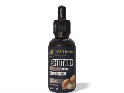 NW Herb Co. Premium Shiitake Mushroom Tincture: Extract for Immune Boost, Energy