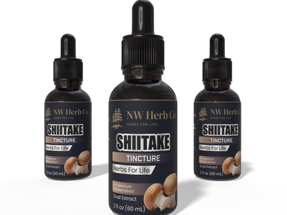 NW Herb Co. Premium Shiitake Mushroom Tincture: Extract for Immune Boost, Energy