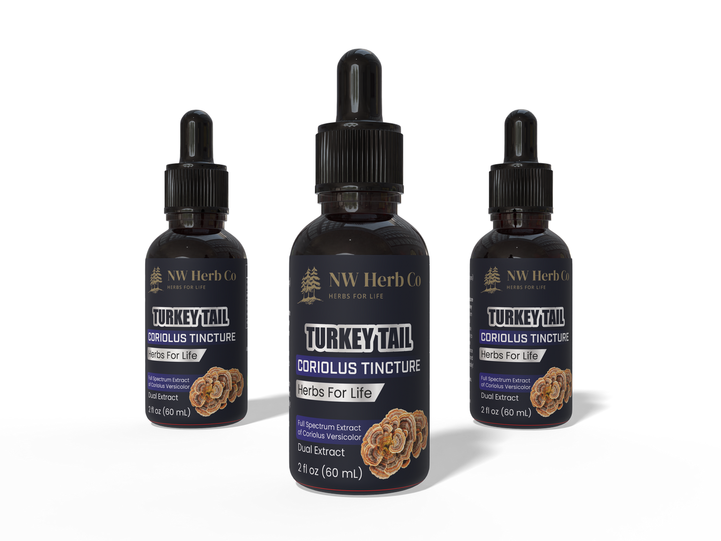NW Herb Co. Turkey Tail Tincture: Organic, Immune-Boosting Elixir for Holistic Wellness