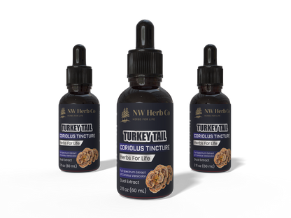NW Herb Co. Turkey Tail Tincture: Organic, Immune-Boosting Elixir for Holistic Wellness